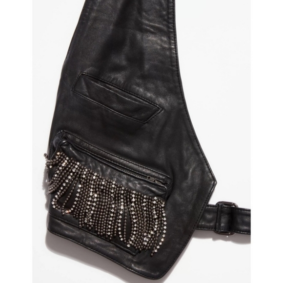 Free People Belle Of The Ball Fringe Leather Harness - Picture 5 of 9